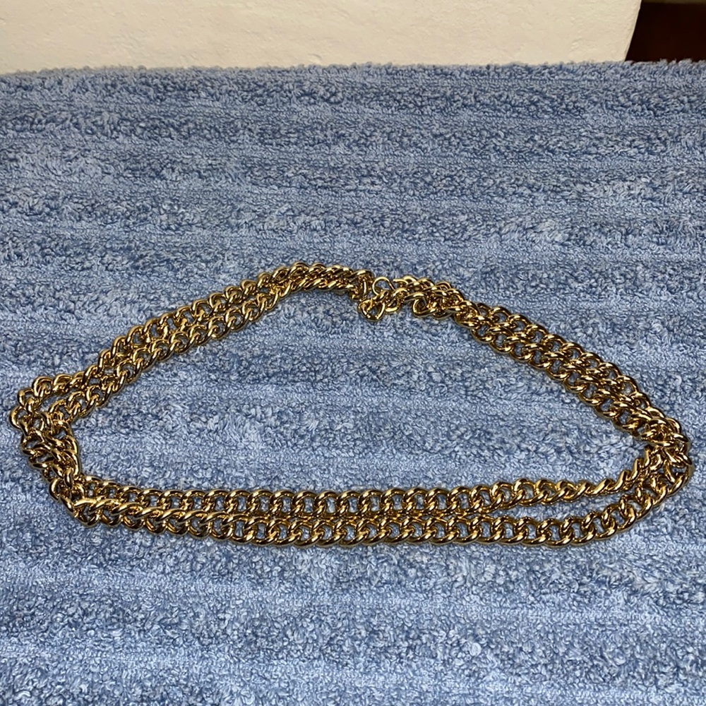 Vintage 80”s chain style golden belt